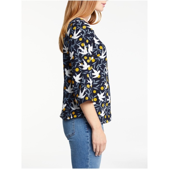 BODEN Swallow Vine Bird Print Alda Top Blouse [E6] - Picture 8 of 8